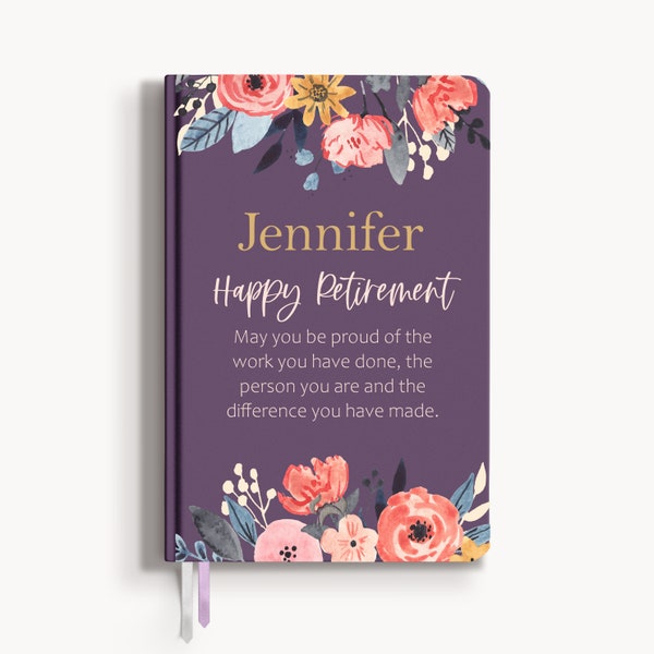 Personalized Retirement Gift For Women Custom Luxury Journal with Personalized Message on Back Unique Gift Idea for Teacher Mom Friend