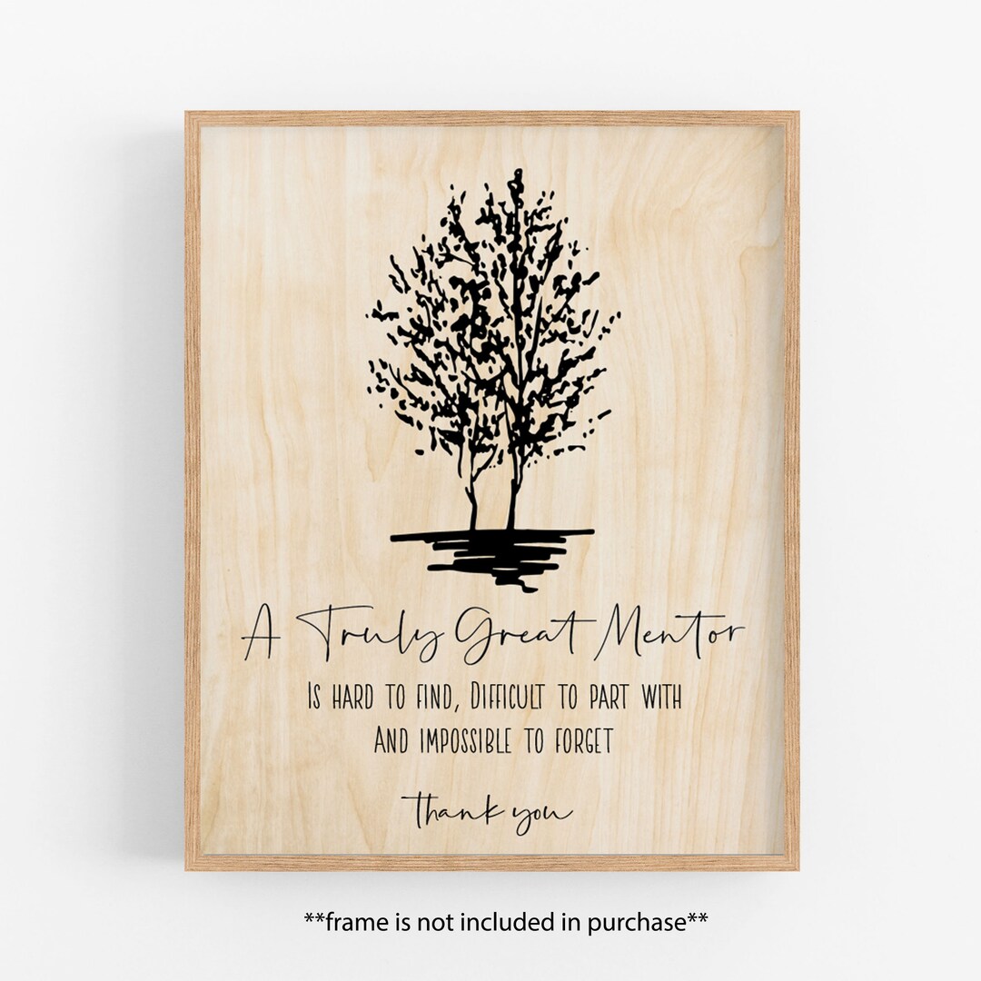 Mentor Gifts for Men / Wood Art Print / Christmas Gift Ideas