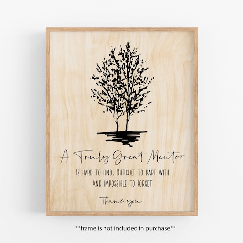 Personalized Gift for Mentor Thank You Mentor Print Sign Etsy