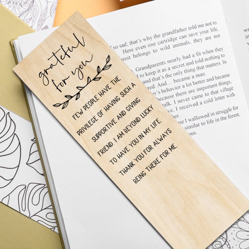 Best Friend Gift Bookmark / Thank You Gift for Friend / Thank Etsy UK
