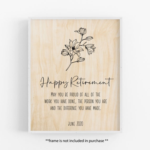 Retirement Gifts for Women / Custom Retirement Art / Retirement