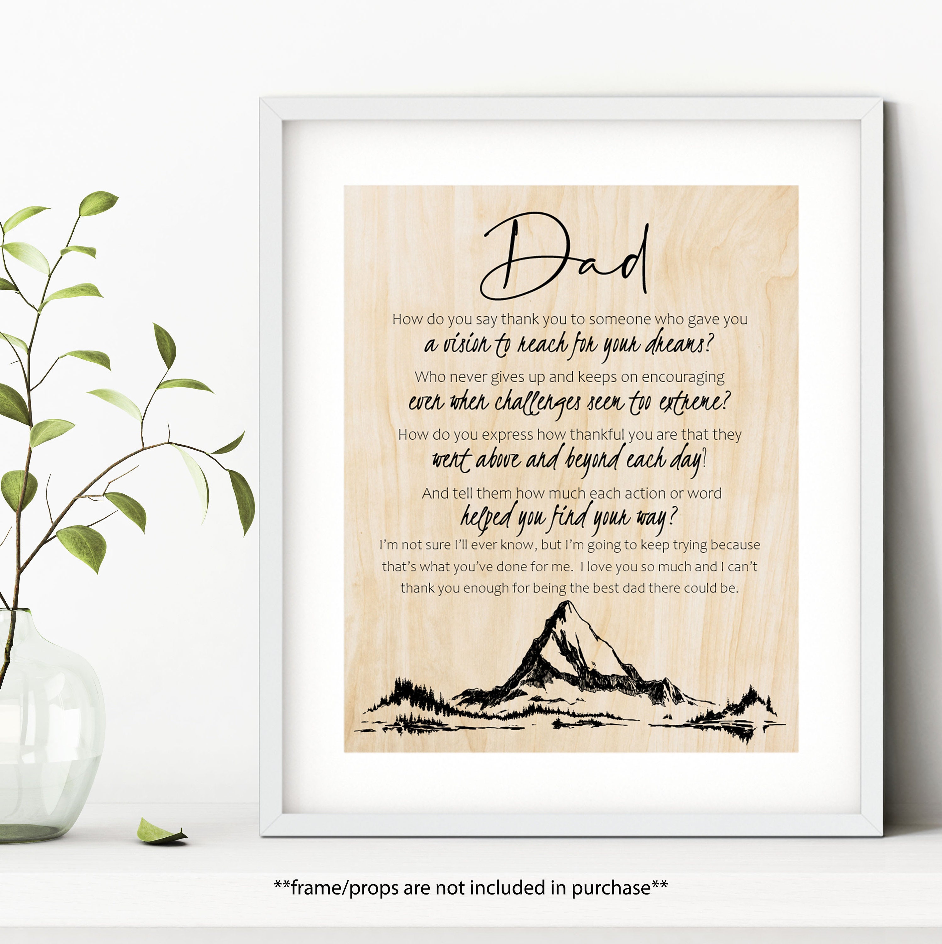Sentimental Gift for Dad / Birthday Gift for Dad / Best Etsy