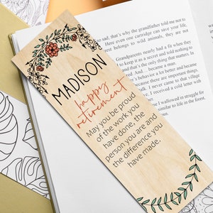 Marcador de jubilación personalizado Regalos únicos para mujeres Felicitaciones Mejores deseos Jefe Colega Feliz Maestro Principal recuerdo Fiesta