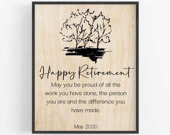 Retirement Gifts for Men / Custom Retirement Art / Retirement Party / Happy Retirement / Principal / Boss / Coworker / Unique Gift Ideas