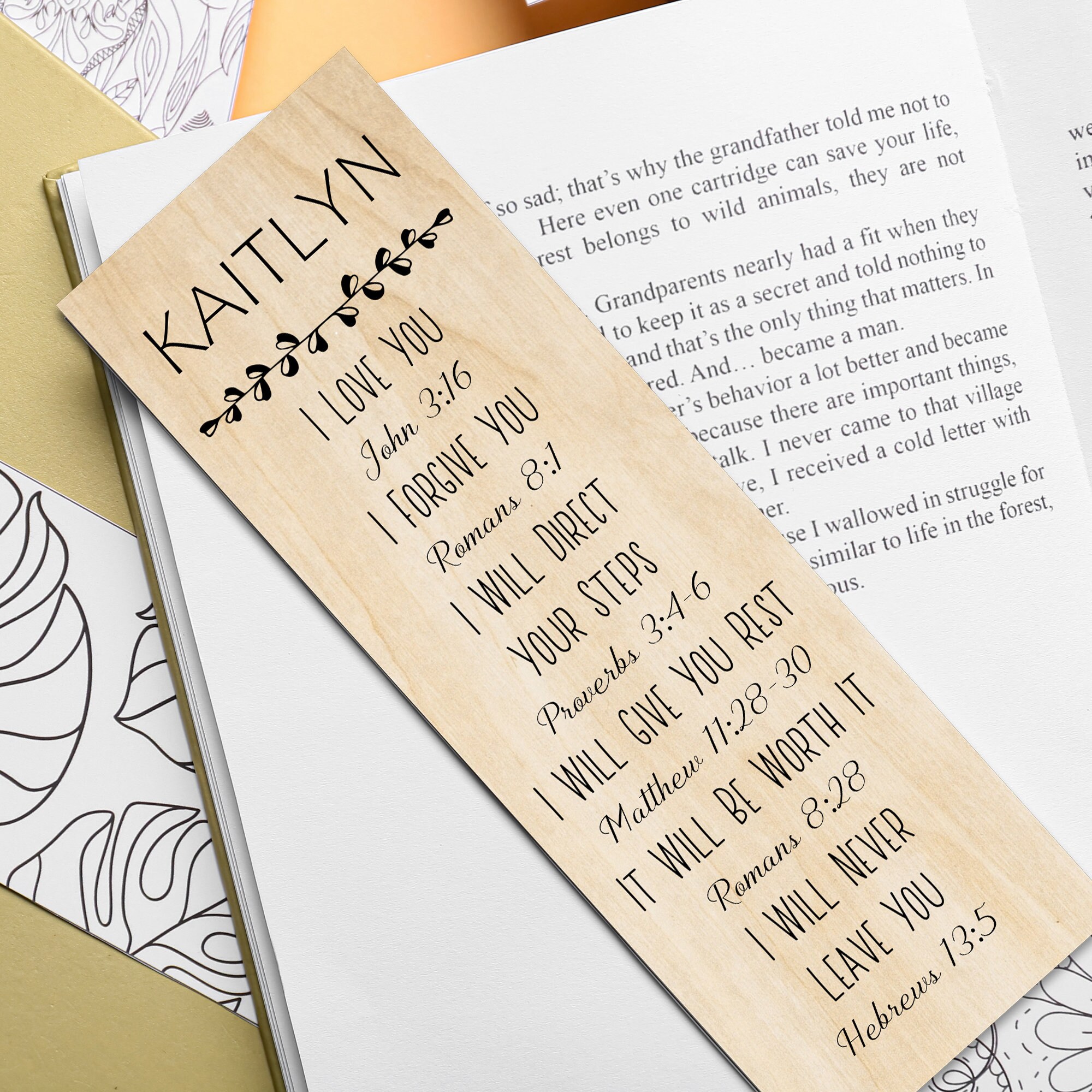 Personalized Christian Gifts for Women /wood Bookmark / Unique Gifts for  Women / Personalized Christian Gifts / Bible Verse / Print / Art 