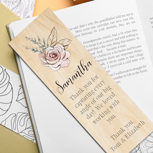 Regalo de fotógrafo de bodas / Fotógrafo de compromiso / Regalos para un fotógrafo / Tarjeta de agradecimiento / Personalizado / para mujeres Regalo único