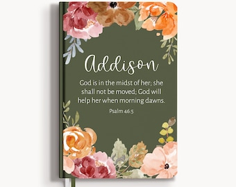 Personalized Psalm 46:5 Journal Christian Gifts for Women Unique Gift Idea for Friend Religious Gift Idea Baptism Gift Confirmation Gift