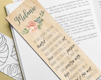 Personalized Christian Bookmark with scriptures and encouragement Top Gift Ideas  for Women Unique Custom Christian Religious Gift Idea