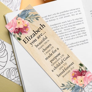 Personalized Christian Gifts for Women /Wood Bookmark /  Unique Gifts for Women / Personalized Christian Gifts / Bible Verse / Print / Art