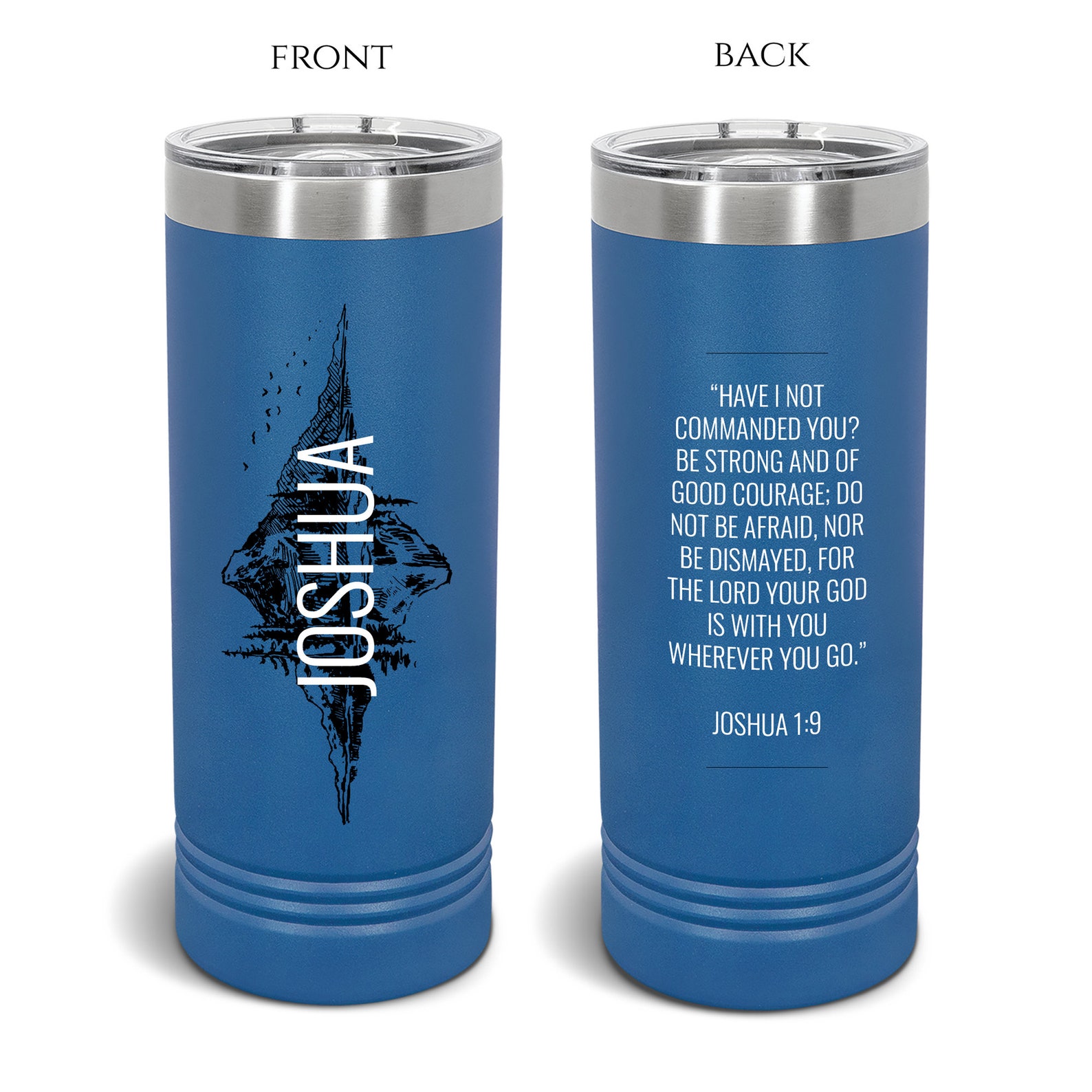 Christian Tumbler / Personalized Tumbler / Joshua 19 / Gift Etsy