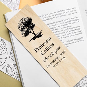 Professor Gift / Wood Bookmark / Thank You Professor / Christmas Gift Ideas / Personalized / Unique gifts / end of year gift / Math / Music