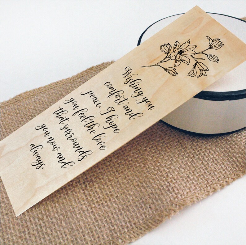 Sympathy Card Bookmark / Sympathy Gifts for Women / Loss of Etsy