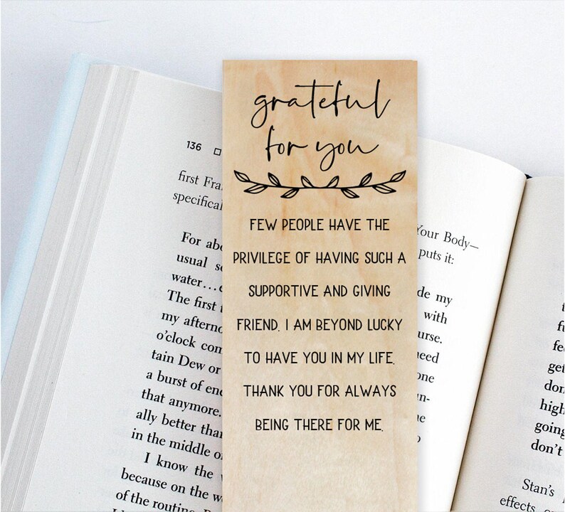 Best Friend Gift Bookmark / Thank You Gift for Friend / Thank Etsy
