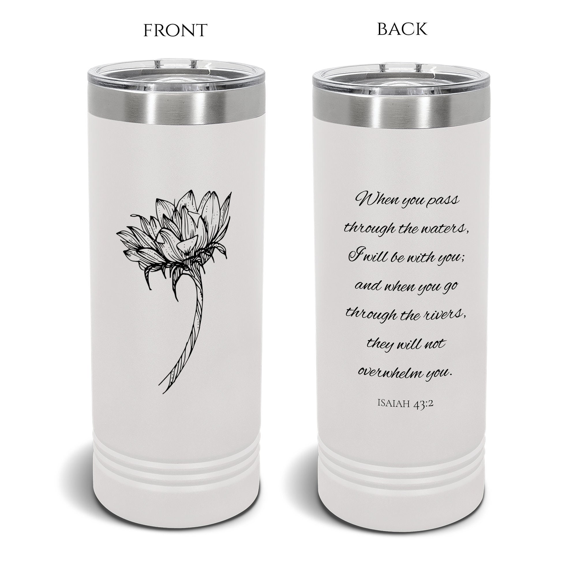 Birthday Gifts for Women, Mom, Friend - Christian Gifts for Women -  Inspirational Gifts for Women - Christmas Gifts for Women - Gift for Her -  20 oz Stainless Steel Skinny Tumbler 