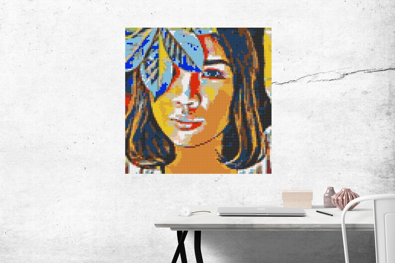 lego personalised mosaic portrait