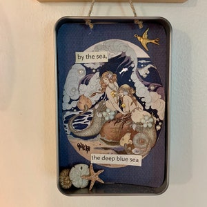 Mermaids by the Sea Altered Altoids Tin