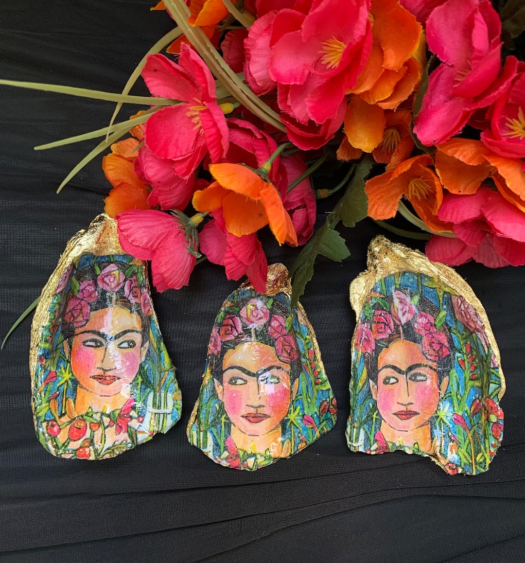 Frida Kahlo Decoupage Oyster Shell, Decoupaged Shells, Unique Gifts for ...