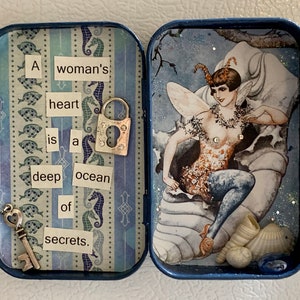 Ocean of Secrets Altered Altoids Tin