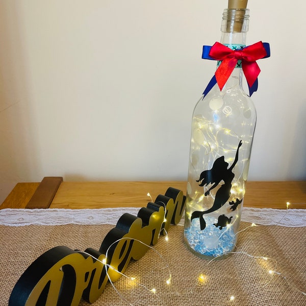 Little Mermaid Light-Up Wine Bottle