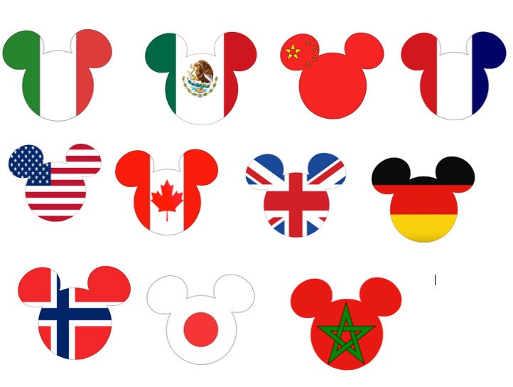Flag Mickey Inspired Transfer | Etsy