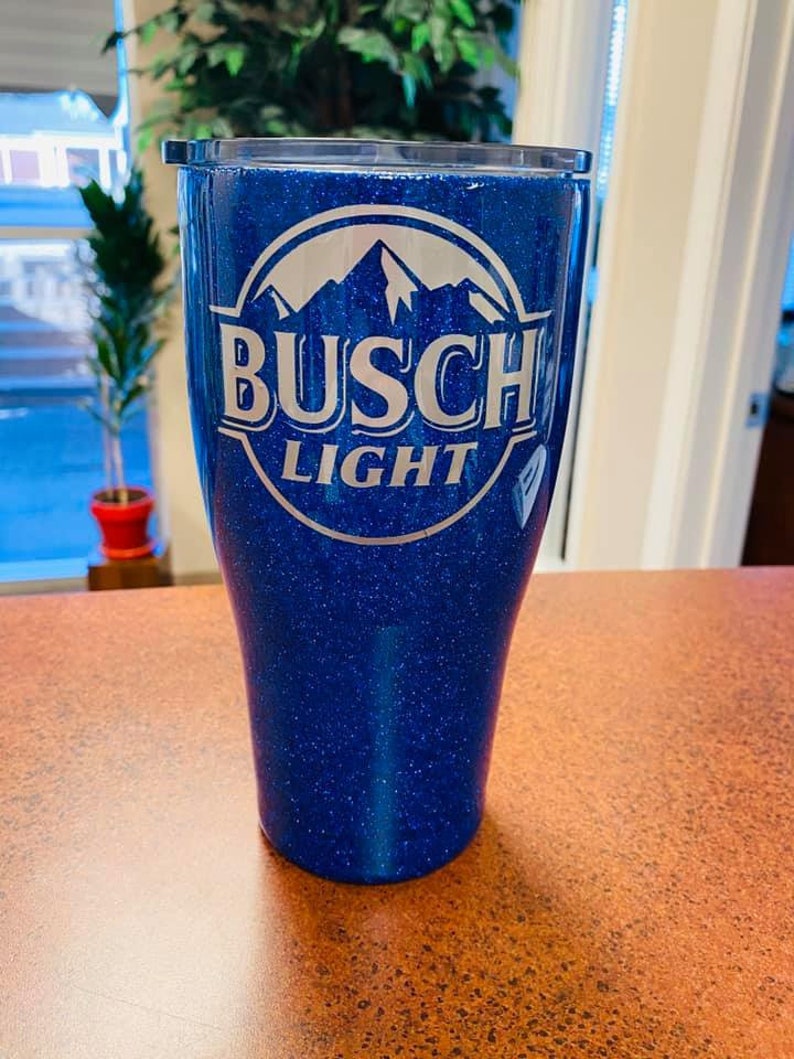 Busch Light Tumbler Glitter Beer Beer For Her Glitter Etsy