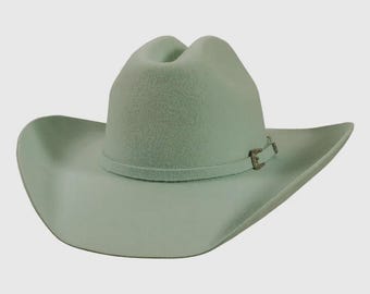 Herbstlicher Cattleman-Hut – Western-Cowboyhut – Filzhut in Juwelentönen – Individuell brennbar und verzierbar – Größen S–XL – 100 % Wolle