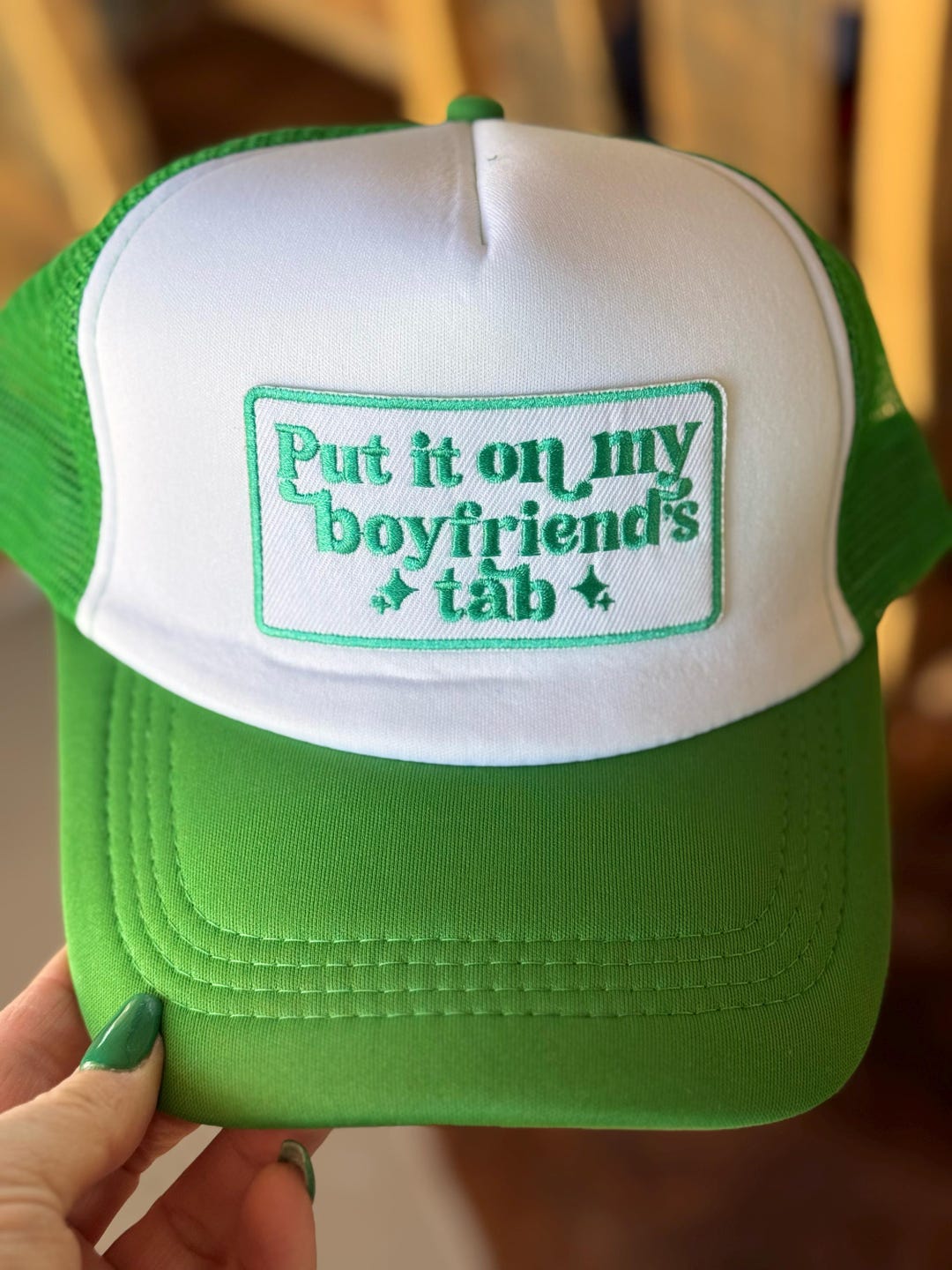 Embroidered Patch Trucker Hat:  display picture 1