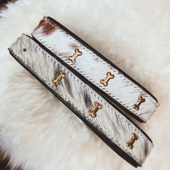 Cowhide dog collar online
