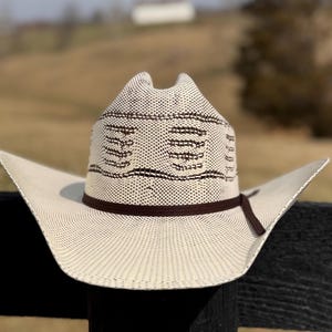 Natural Straw Cowboy Hat with black band, Cowgirl Hat, Custom Hat, Cattleman Style, Turned up Brim Mens Hat Women&#39;s Hat Summer Hat