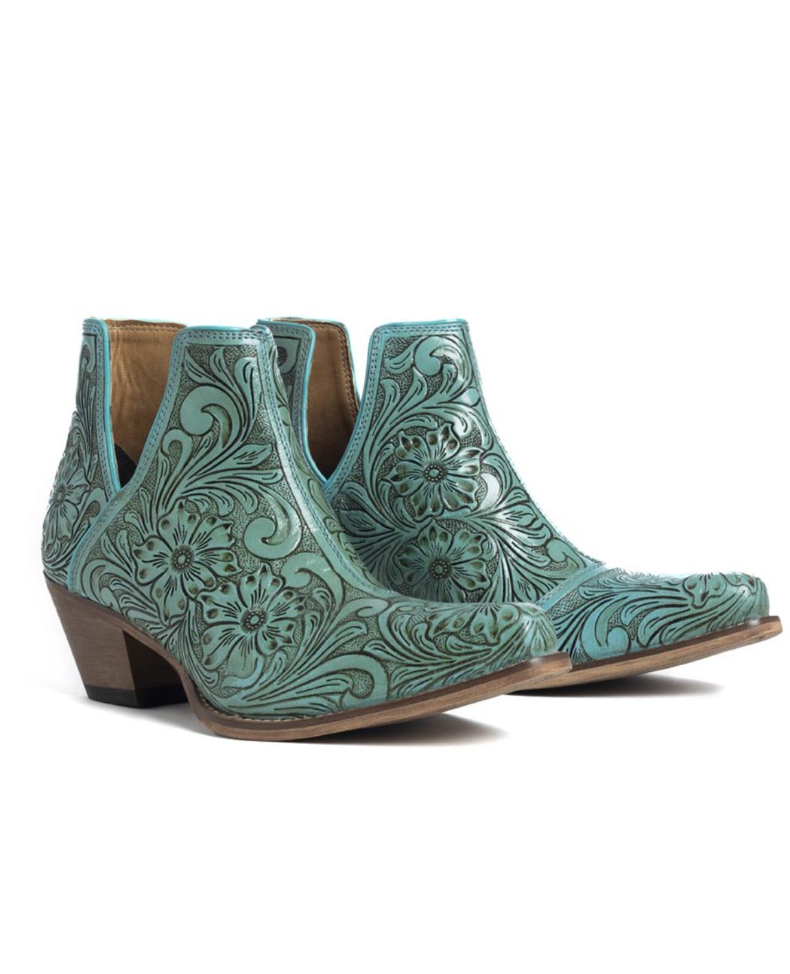 Snake ankle boots