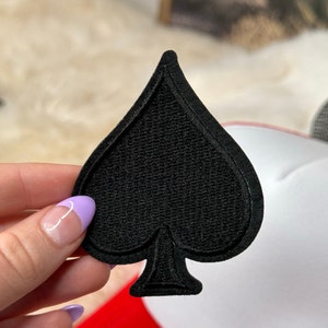 Black Spade Karte Anzug Gesticktes Aufnäher Trucker Hat Patch DIY Hut Trendy Hat Patch
