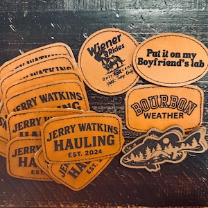 Personalized Leather Hat Patch | Your Logo, Brand, or Design | Easy Iron-On Custom Gift