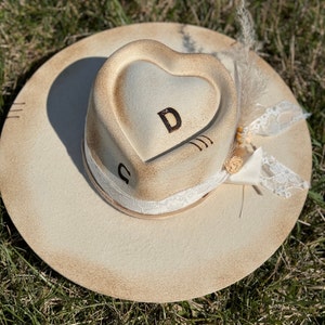 Custom Branded Charlie 1 Horse Cowgirl Hat: Heart Crown Bridal Western Hat