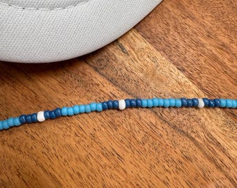 Turquoise Seed Bead Trucker Hat Chain: Western Hat Decor