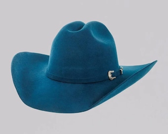 Herbstlicher Cattleman-Hut – Western-Cowboyhut – Filzhut in Juwelentönen – Individuell brennbar und verzierbar – Größen S–XL – 100 % Wolle
