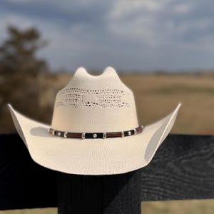 Natural Straw Cowboy Hat with black band, Cowgirl Hat, Custom Hat, Cattleman Style, Turned up Brim Mens Hat Women&#39;s Hat Summer Hat