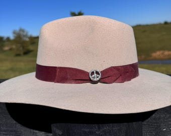 Fedora western pour enfants : chapeau de cow-girl en feutre de daim