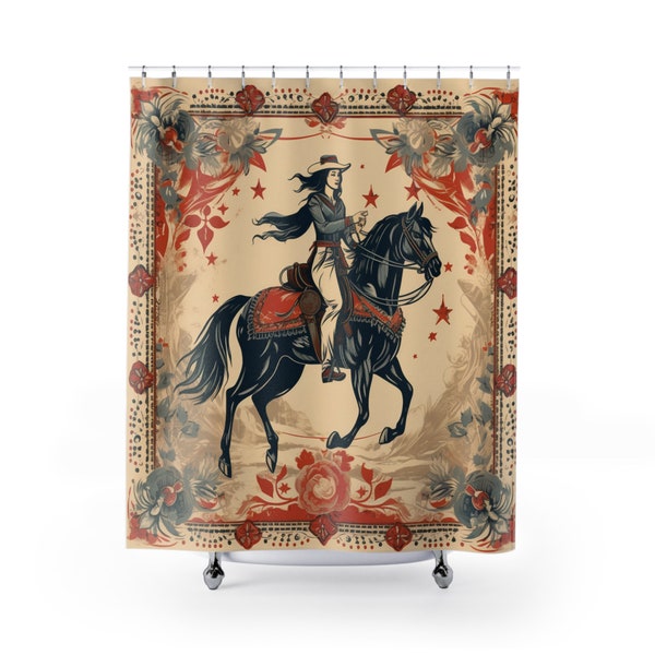 Cowgirl Shower Curtains Etsy