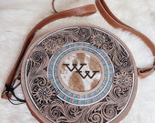 Winnie - Colour Block Aztec Cowhide Crossbody
