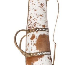 Custom Branded Cowhide Leather Shotgun Rifle Case, Personalized Hunter Gift