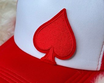 Roter Spaten Aufnäher: Aufnäher für den Trucker Hat (3 Zoll)