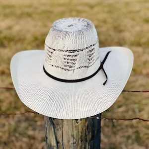 Natural Straw Cowboy Hat with High Crown, Cowgirl Hat, Custom Hat, Cattleman Style, Turned up Brim Mens Hat Women&#39;s Hat Summer Hat