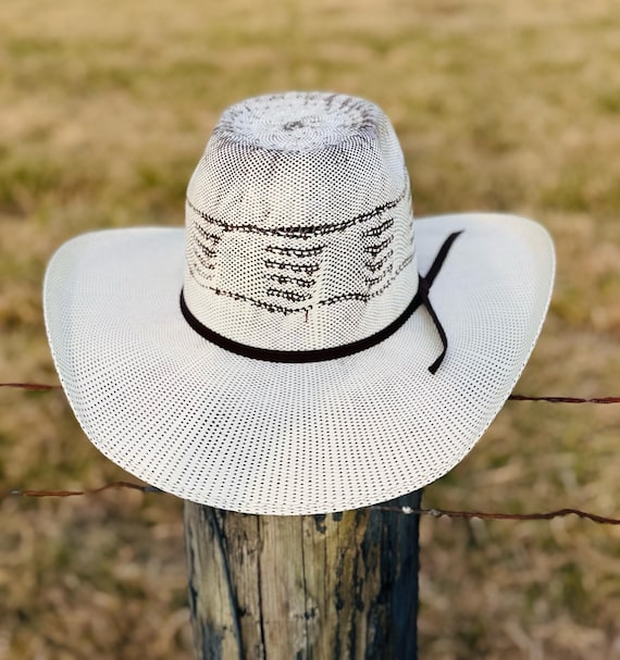 8141 Straw Cowboy Hat For Women And Men, Western Cattleman Style, Wide Western Express Natural Straw Cowboy Hat - Cattleman Style  main image 4