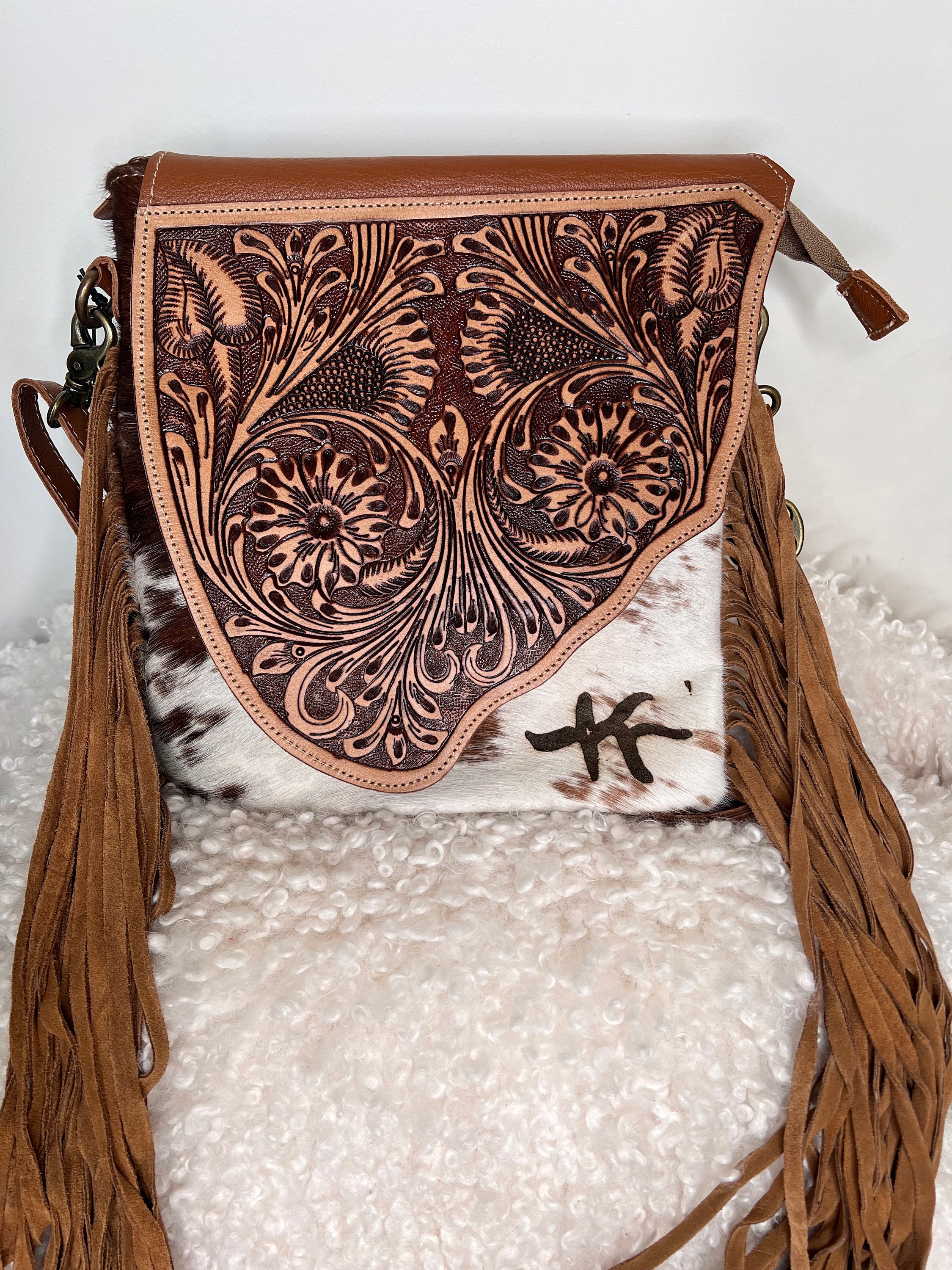 American Darling Tooled Leather Crossbody – Western Edge, Ltd.