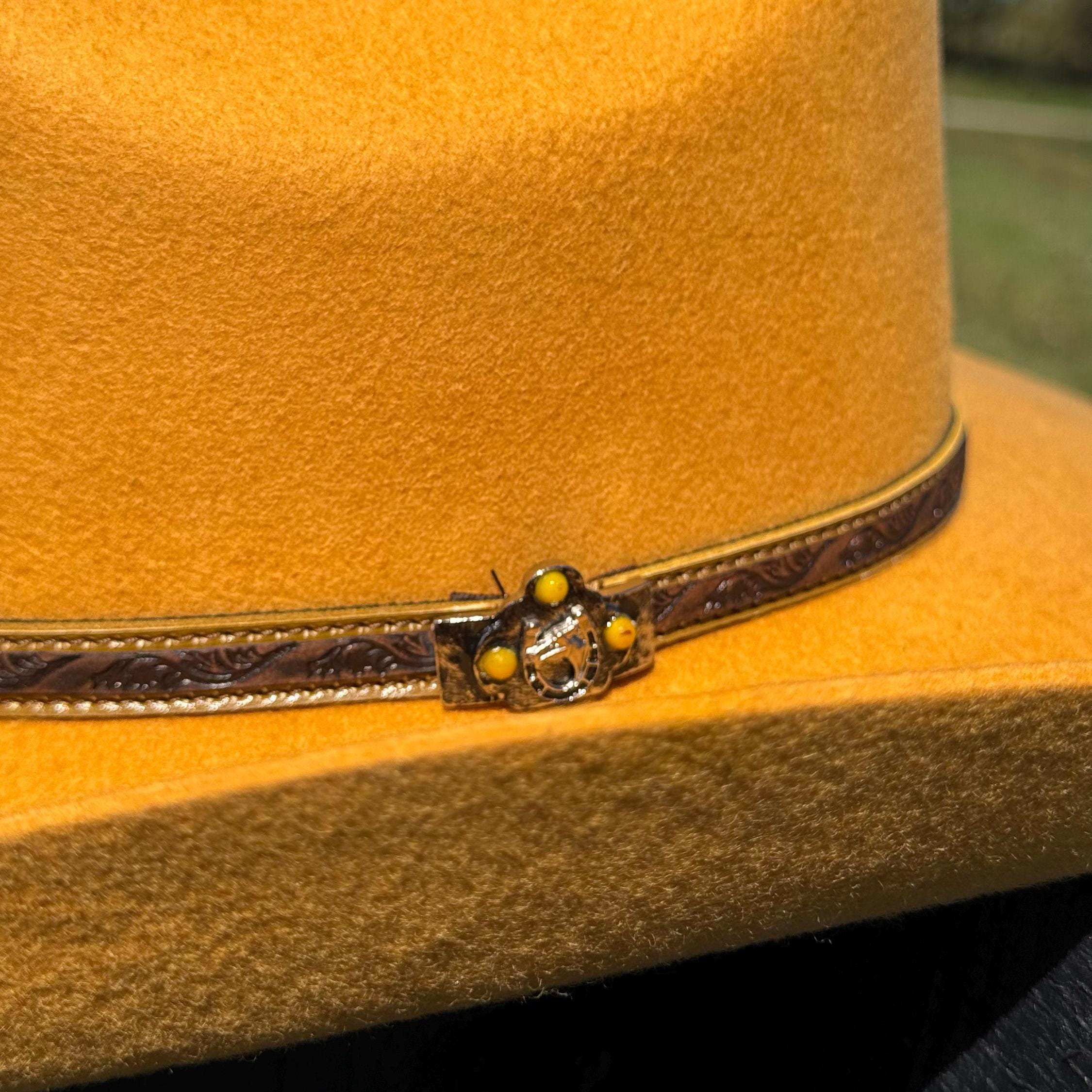Mustard Wool Cowboy Hat: Western Cattleman Style - Etsy display picture 1