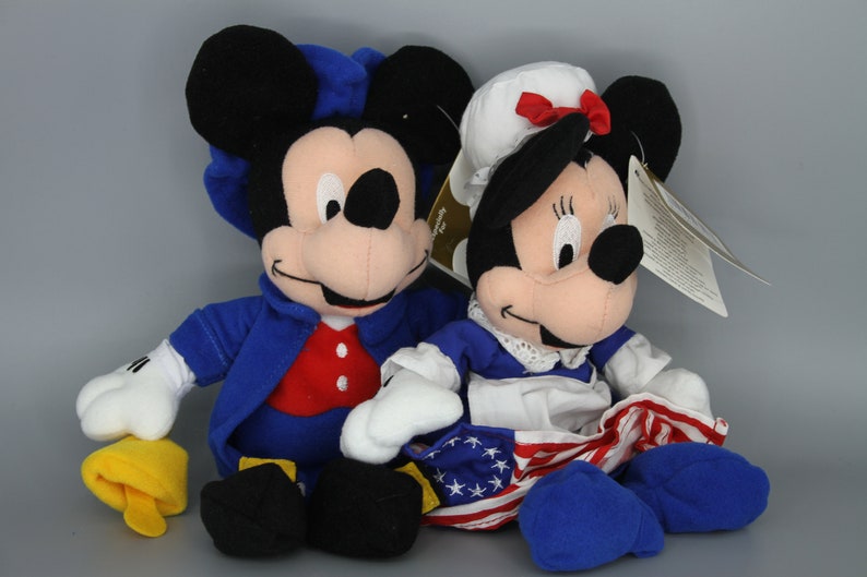 a Disney Store Paul Revere 8/" Mickey Mouse Bean Bag Beanie with tags