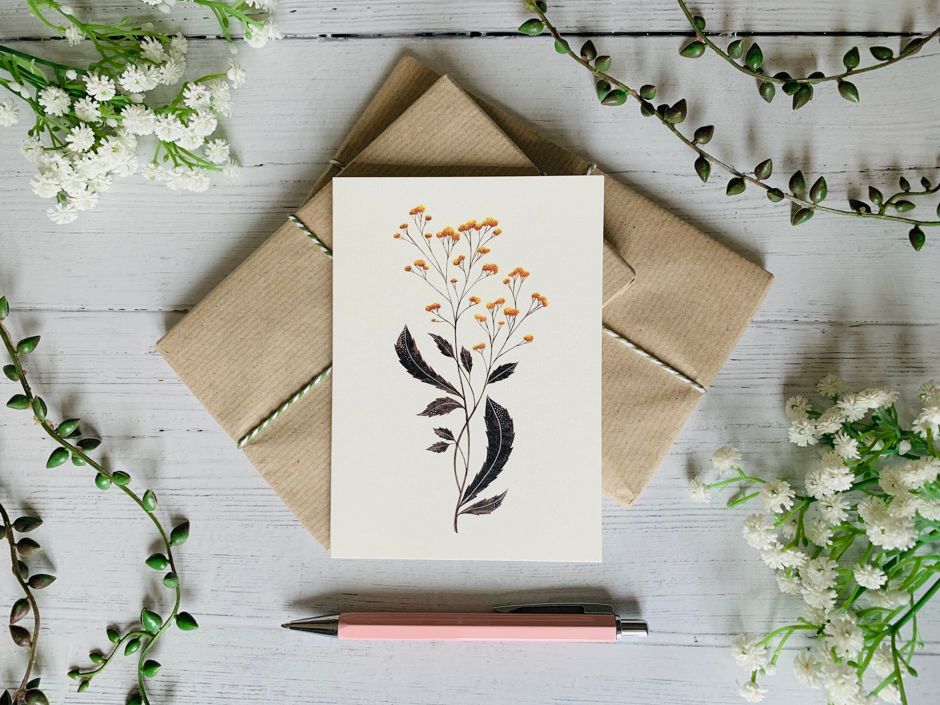 Autumn Floral Postcard Set of 6 Autumnal Botanical - Etsy
