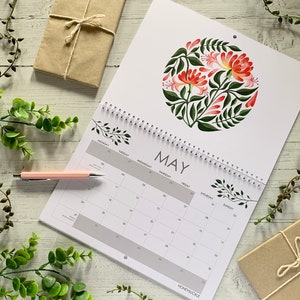 Botanical Art 2021 Calendar Watercolour Floral Illustrated | Etsy