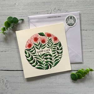 Good Luck Card Watercolour Floral Greeting Card | Etsy