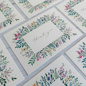 Set of Thank You Notecards - Wedding Birthday Christmas Christening ...